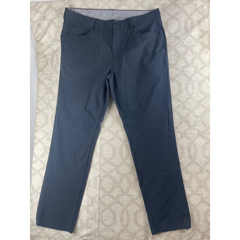 Vineyard Vines On-The-Go Men 36x32 Blue Stretch 5-Pocket Pants Cotton Nylon OTG